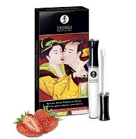 Блеск для губ Shunga с эффектом ледяного огня Клубника и шампанское 10 мл