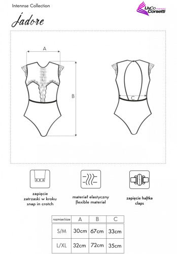 Нежное велюровое боди с розовым кружевом Jadore S/M фото 8