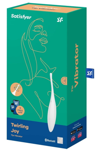 Точечный смарт-стимулятор с вибрацией Satisfyer Twirling Joy белый фото 8