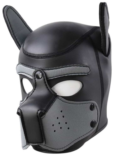 Фетиш-маска собаки Angry Dog M черно-серая