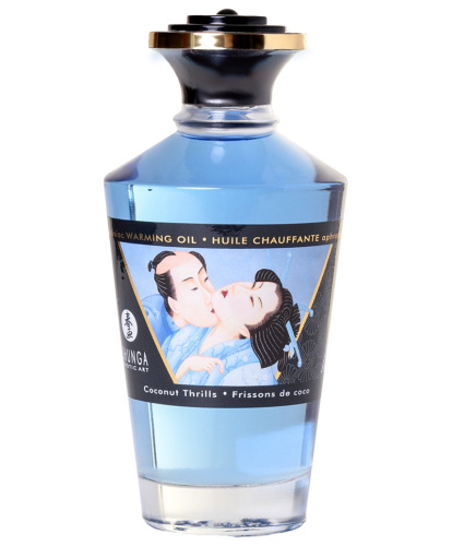 Разогревающее массажное масло Shunga Coconut Thrills c ароматом кокоса 100 мл фото 2