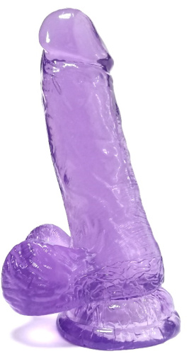 Реалистичный фиолетовый фаллос с рабочей длиной 10,5 см фото 2