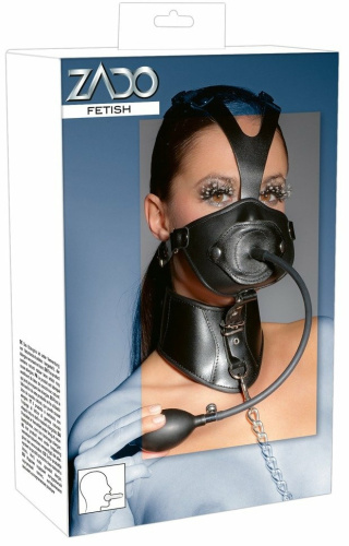 БДСМ ошейник с поводком и расширяющимся кляпом Zado Fetish фото 5