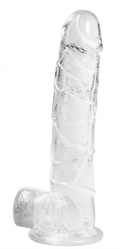 Прозрачный фаллоимитатор с мошонкой Intergalactic Satellite фото 2