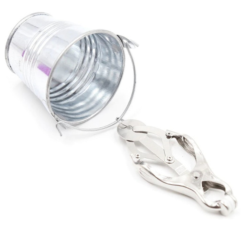 Серебряные клипсы на соски с ведерками фото 5