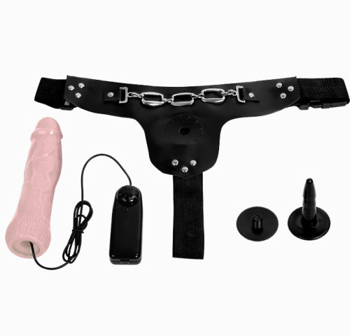 Вибрострапон с реалистичной насадкой на штырьке 19 см фото 4