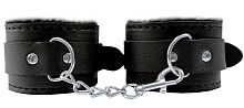 Маленькие черные наручники с мехом