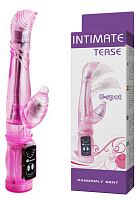 Гнущийся вибратор с клиторальным стимулятором Tease