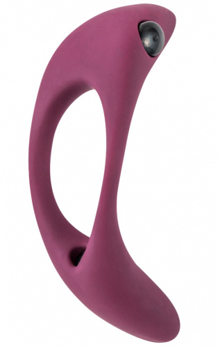 Эрекционное кольцо с двойной вибростимуляцией Pure Passion Lunar Wine Red фото 2