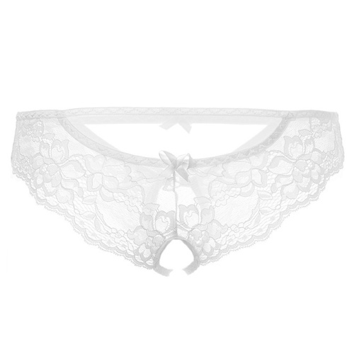 Белые кружевные трусики с миниатюрным колечком Erolanta Jennifer М фото 5