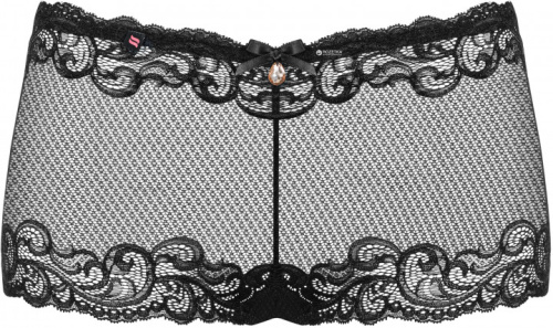 Черные трусики-шортики Obsessive S/M фото 4