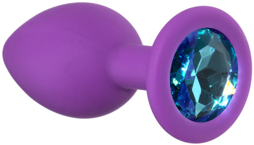 Анальная пробка Emotions Cutie Small Purple Light Blue Crystal