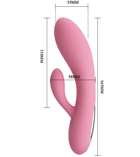 Перезаряжаемый гибкий вибратор-кролик Pretty Love Carol розовый фото 6