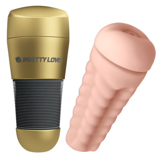 Мастурбатор-попка в золотой колбе Pretty Love Kitty фото 2