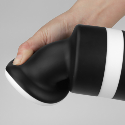 Черно-белая анальная пробка X-Missioner Butt Plug 19,5 см фото 5