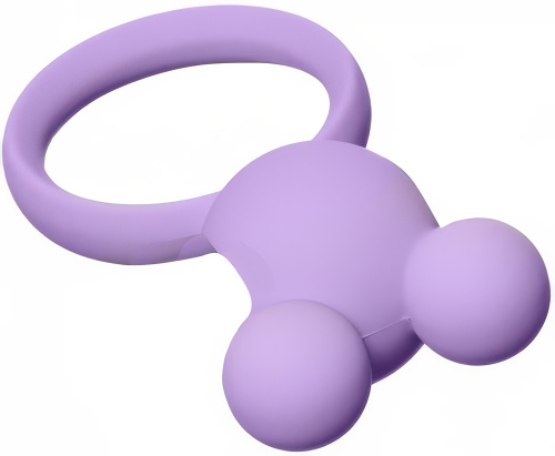 Эрекционное кольцо Emotions Minnie Purple с отверстием для вибропули фото 3
