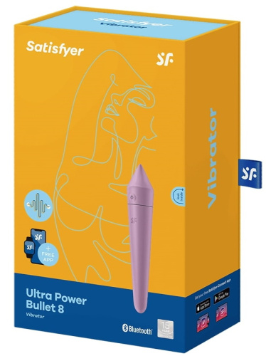 Универсальный смарт-стимулятор Satisfyer Ultra Power Bullet 8 лиловый фото 9