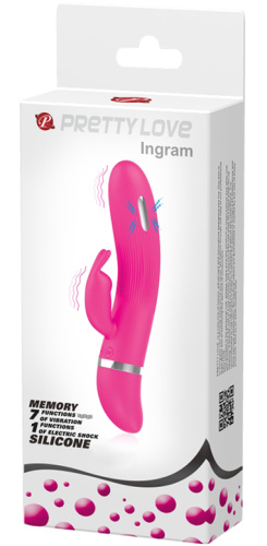 Вибратор с электростимуляцией и клиторальным стимулятором Ingram фото 8