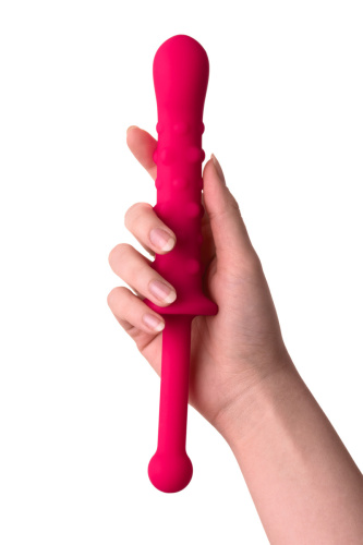 Двусторонний фаллоимитатор с массажными точками из медицинского силикона фото 5