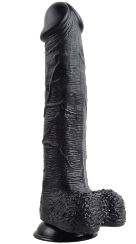 Фаллос-гигант черного цвета X-Men Geoff Cock 30 см фото 2