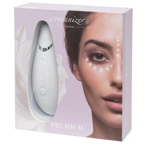 Бесконтактный вакуумно-волновой стимулятор клитора Womanizer Premium белый фото 6