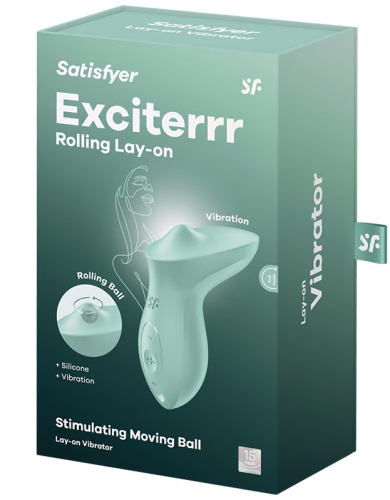 Клиторальный вибромассажер с плавающим стимулятором Satisfyer Exciterrr мятный фото 9