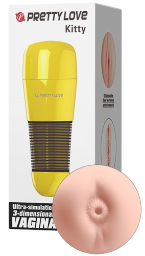 Мастурбатор-попка в золотой колбе Pretty Love Kitty фото 8