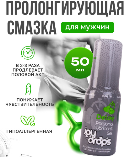 Лубрикант пролонгирующий для мужчин Joydrops Delay 50 мл фото 2