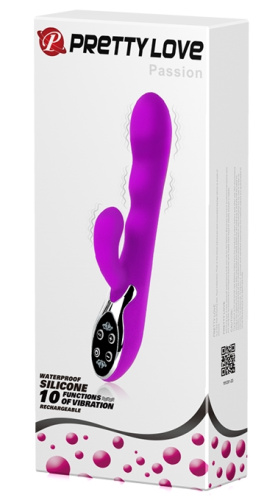 Многоскоростной вибромассажер с клиторальным стимулятором Pretty Love Passion фото 10