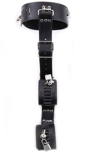 Бондаж для фиксации с наручниками и ошейником фото 3