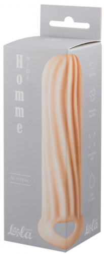 Фаллоудлинитель с кольцом Homme Wide Flesh + 1,5 см фото 3