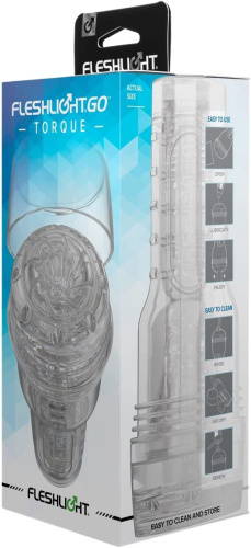 Прозрачная вагина-мастурбатор Fleshlight Crystal Go Torque фото 7