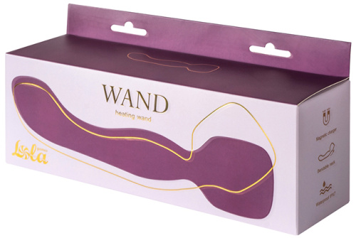 Двусторонний вибромассажер с подогревом Heating Wand Purple фото 4