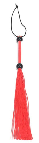 Небольшая плеть-флоггер красного цвета 38 см фото 6