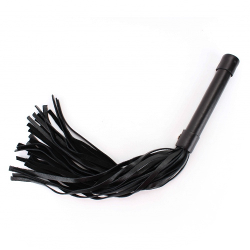 Черная плеть из нежной натуральной кожи фото 3