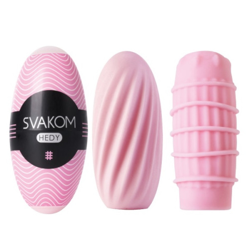 Мастурбатор-яичко Svakom Hedy розовый, 14 см фото 7