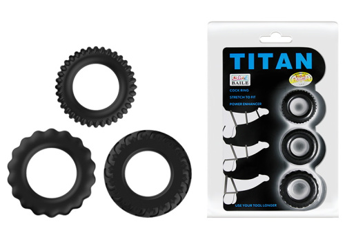Набор из трёх разных эрекционных колец Titan фото 7