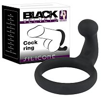 Эрекционное кольцо Black Velvets со стимулятором промежности