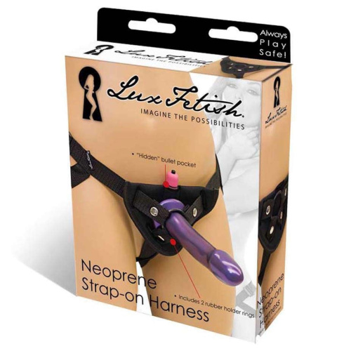 Черные неопреновые трусики для страпона фото 6