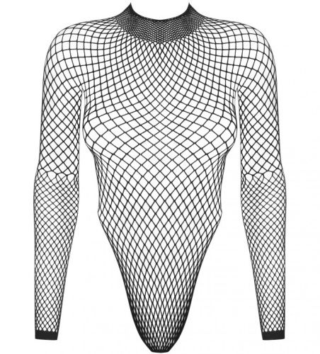 Сексуальное черное боди в крупную сеточку S/L фото 5