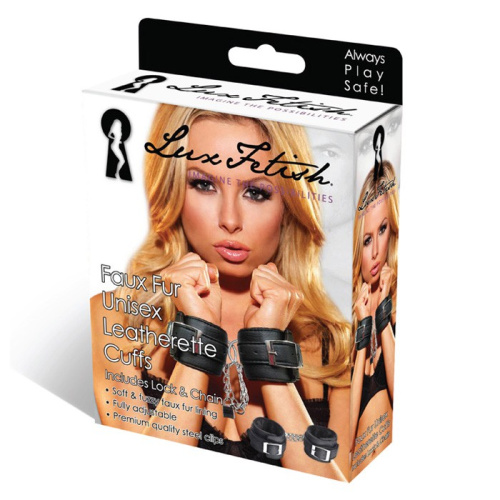 Оковы с цепями и подкладкой из меха фото 4