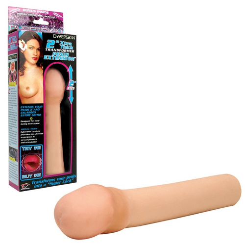 Насадка удлиняющая пенис телесная 5.5 см фото 3