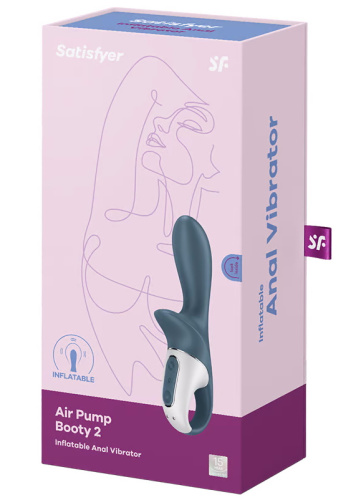 Расширяющийся анальный вибратор Satisfyer Air Pump Booty 2 фото 10