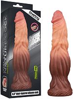 Фаллоимитатор с ярко выраженным рельефом и градиентом Lovetoy Silicone Cock 25 см