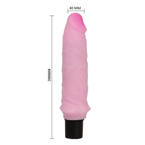 Розовый вибратор Realistic Cock фото 3