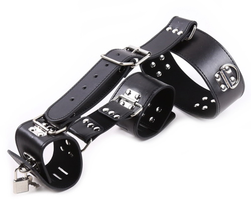 Бондаж для фиксации с наручниками и ошейником фото 4