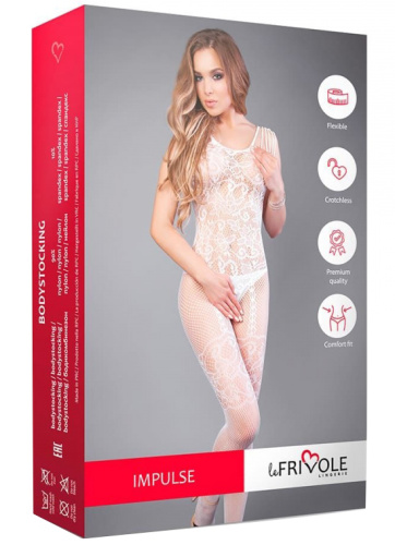 Белый боди-комбинезон Impulse с цветочными узорами S/L фото 2