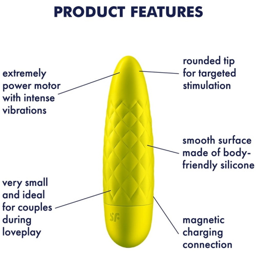 Мини вибратор Satisfyer Ultra Power Bullet 5 желтый фото 6