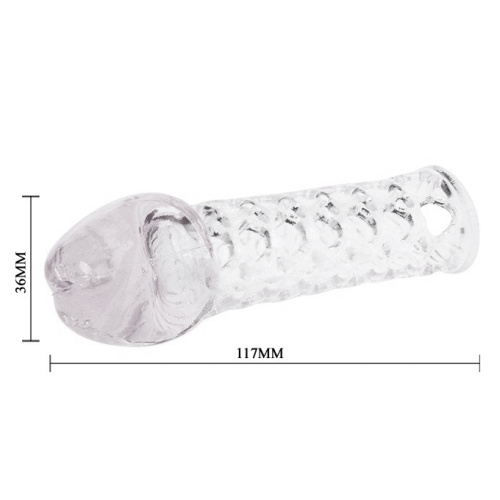 Насадка на пенис Pink Heart прозрачная фото 3