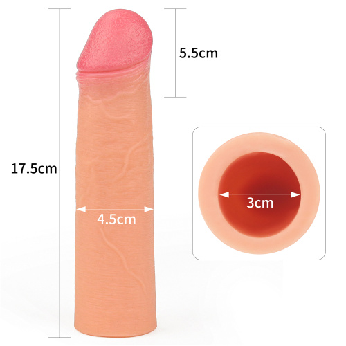 Удлиняющая насадка на пенис Revolutionary Silicone Nature Extender + 5,5 см фото 2
